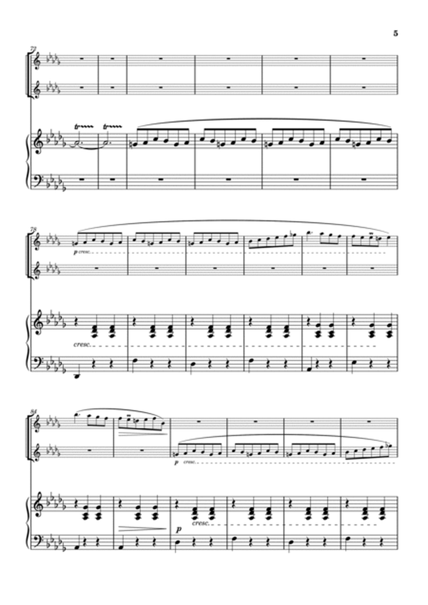 "Valse op.64-1" (Desdur) Piano trio/flute duo (1st edition) image number null