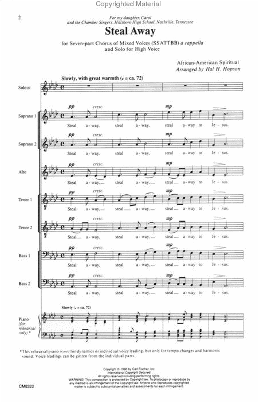 Steal Away A Cappella scores gallery preview page 2