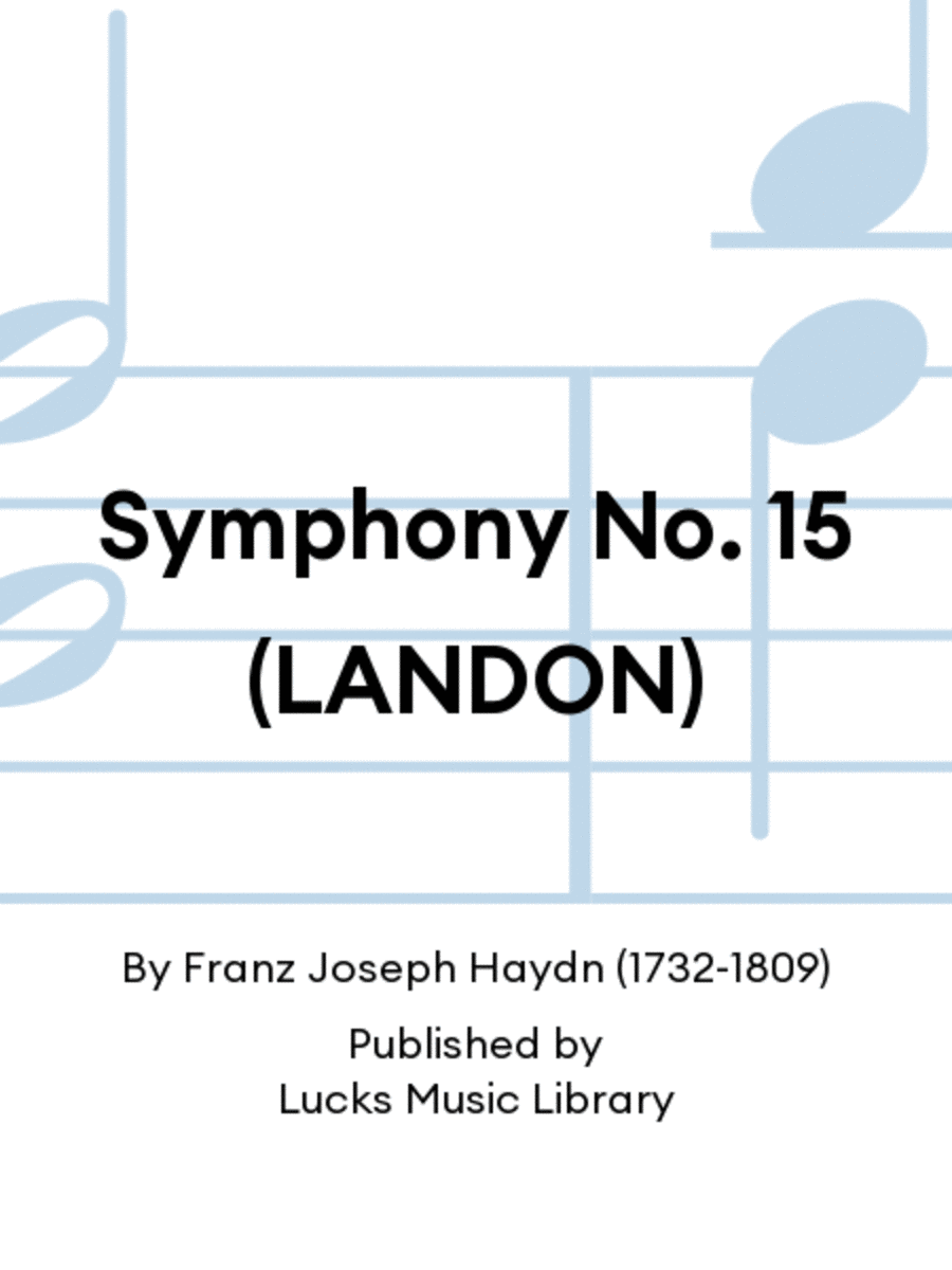 Symphony No. 15 (LANDON) Score scores gallery preview page 1