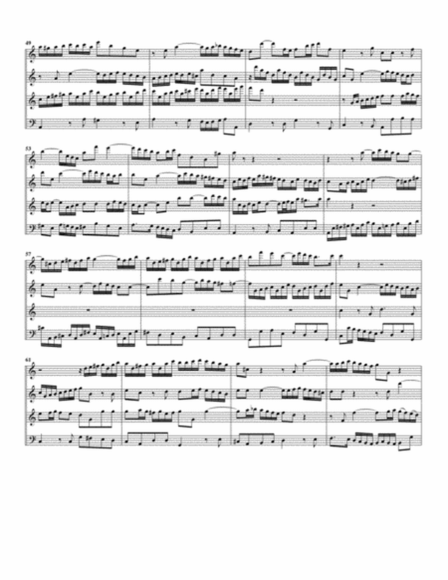 Aria: Herr, so weit, Wolken gehen from Cantata BWV 171 (arrangement for recorders)