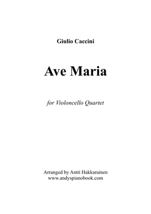 Book cover for Ave Maria by G. Caccini - Cello Quartet