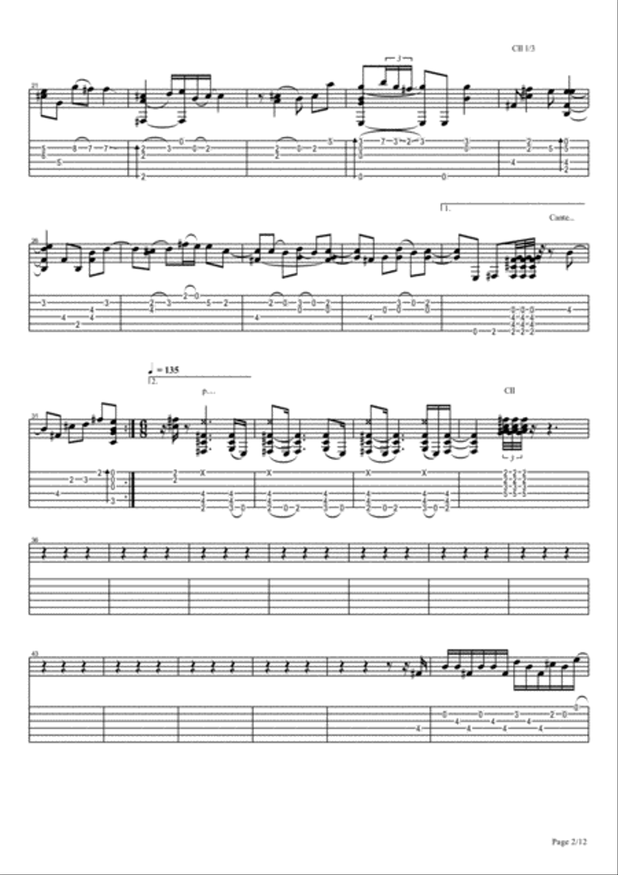Vicente Amigo - Ciudad de las Ideas - 3 - Ojos De La Alhambra Electric Guitar scores gallery preview page 2