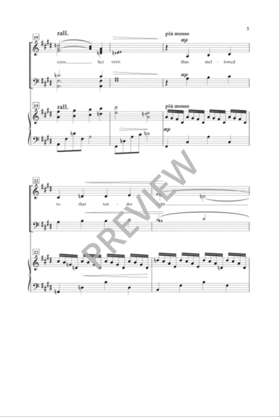 She Walks in Beauty (SATB) 4-Part scores gallery preview page 4
