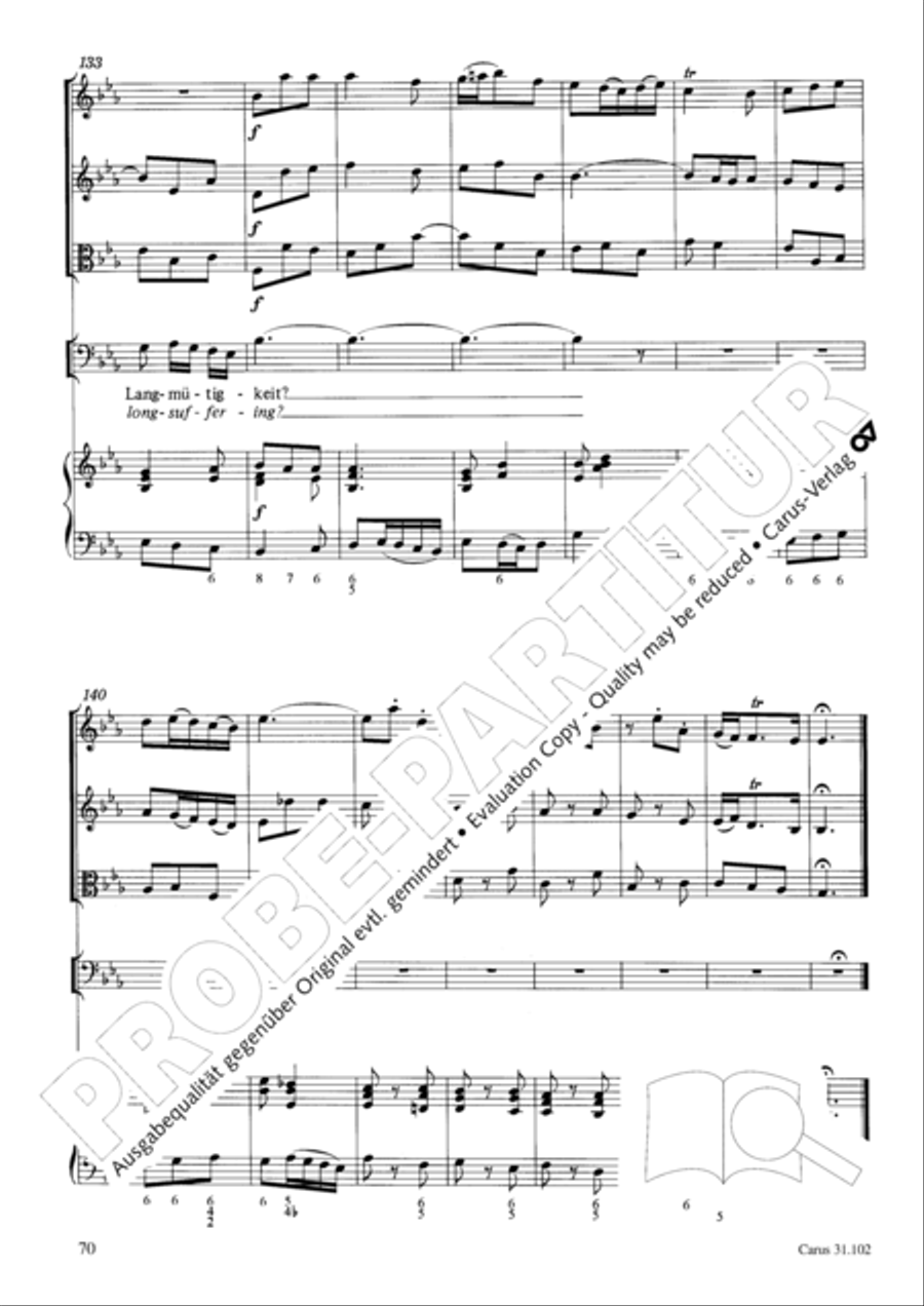 Lord God, your eyes are seeing truth in trusting (Herr, deine Augen sehen nach dem Glauben) ATB scores gallery preview page 71