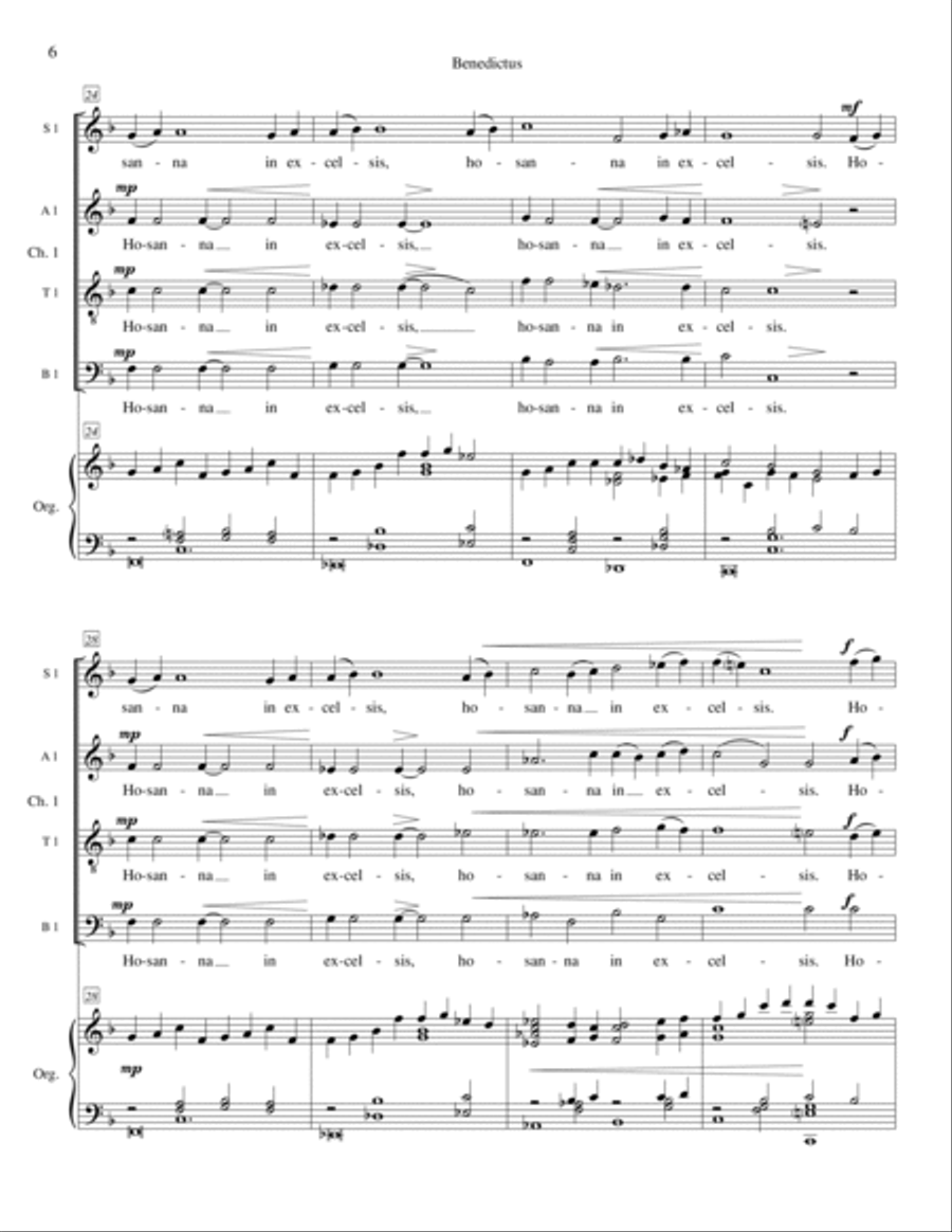 Benedictus 4-Part scores gallery preview page 6