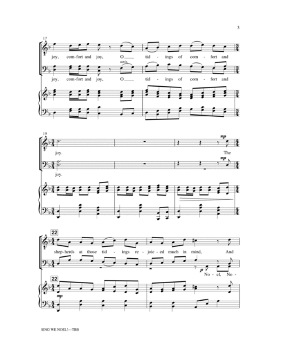 Sing We Noel Sing We Noel 3-Part scores gallery preview page 3