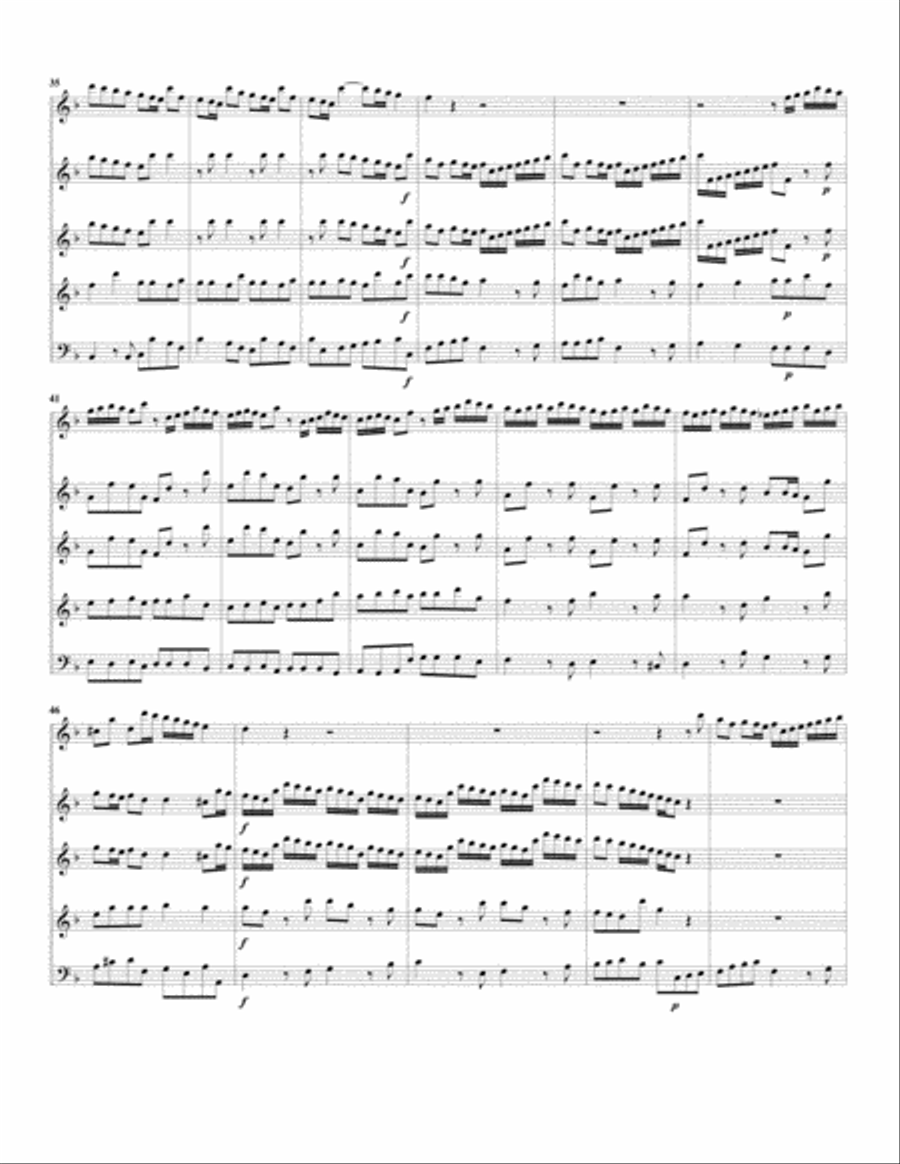 Concerto, oboe, string orchestra, Op.7, no.6 (Arrangement for 5 recorders) String Orchestra scores gallery preview page 4