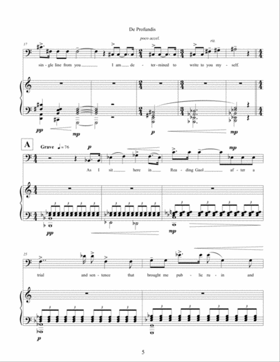 De Profundis (2010) for baritone and piano Voice Solo scores gallery preview page 5