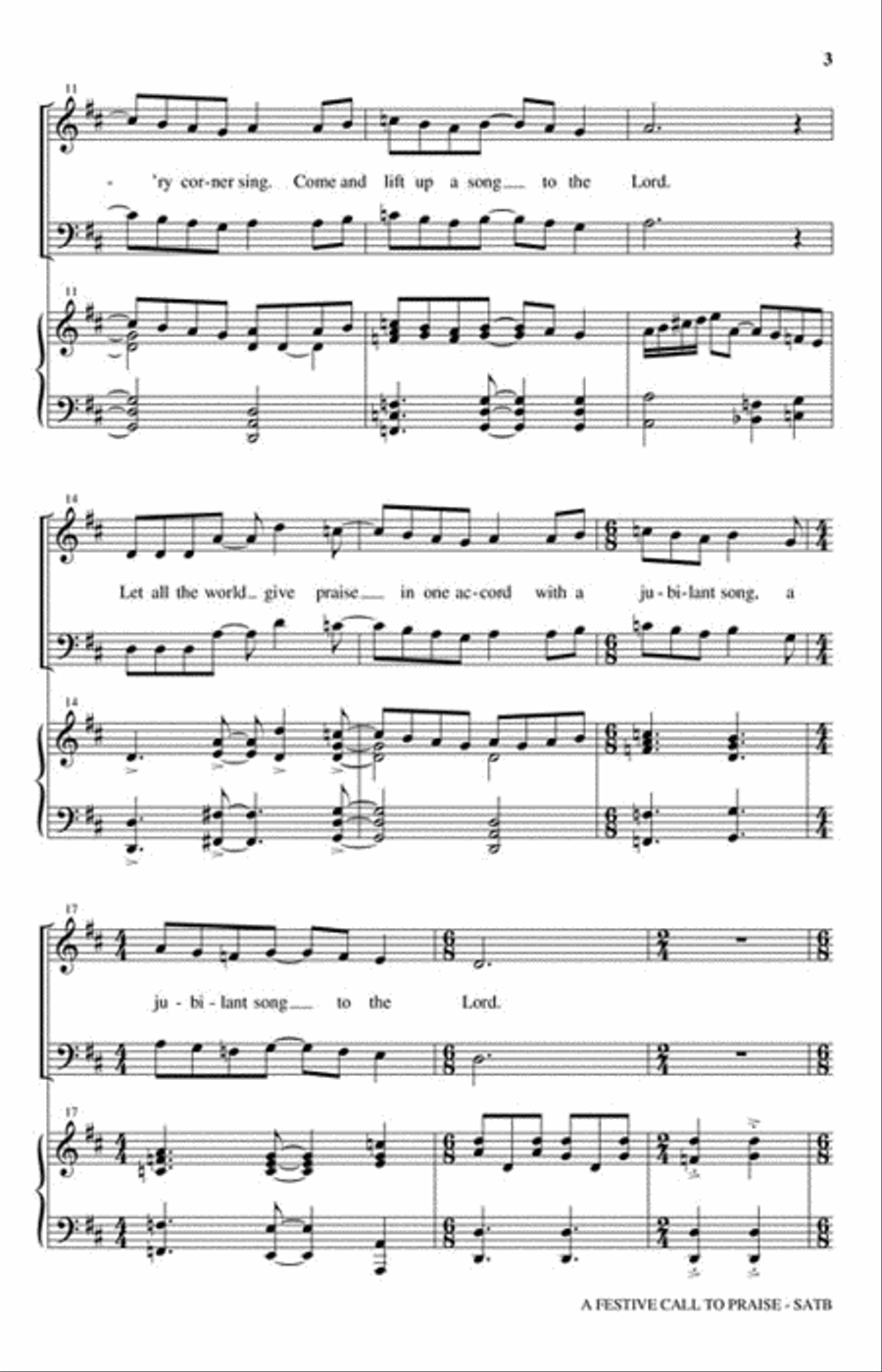 A Festive Call to Praise A Festive Call to Praise Choir scores gallery preview page 3