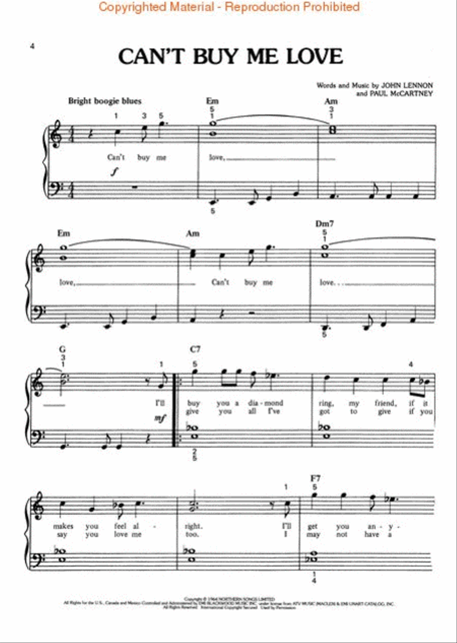 Beatles Greatest Hits Easy Piano scores gallery preview page 2