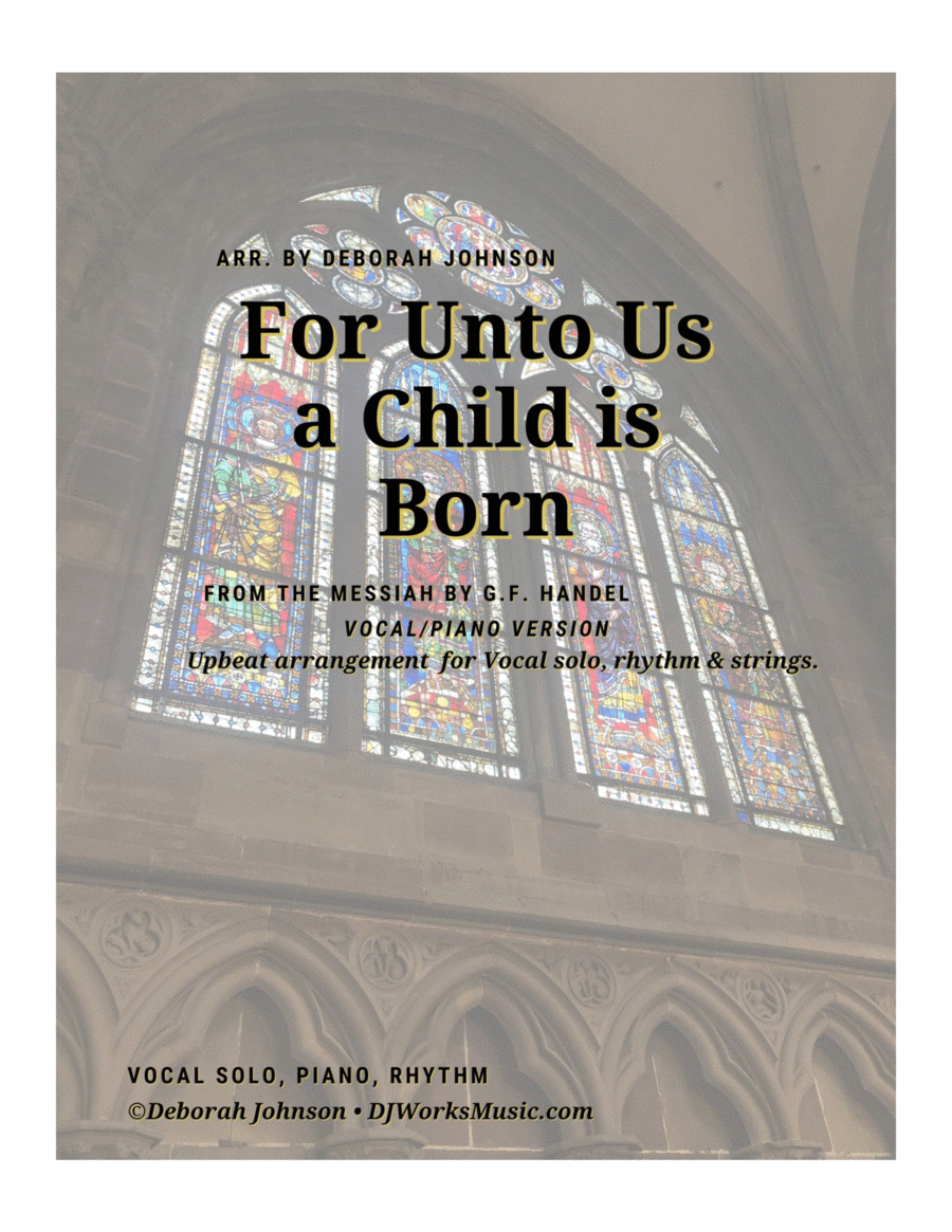 For Unto Us a Child is Born - Vocal/Piano/Rhythm image number null