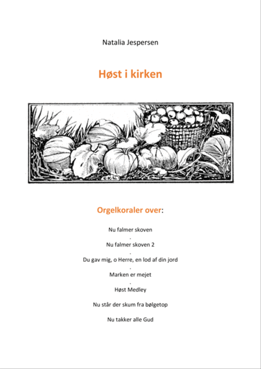 Hoest i kirken (Harvest in the church) Organ Solo scores gallery preview page 1
