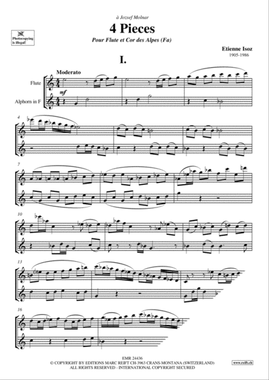 4 Pieces Flute scores gallery preview page 3