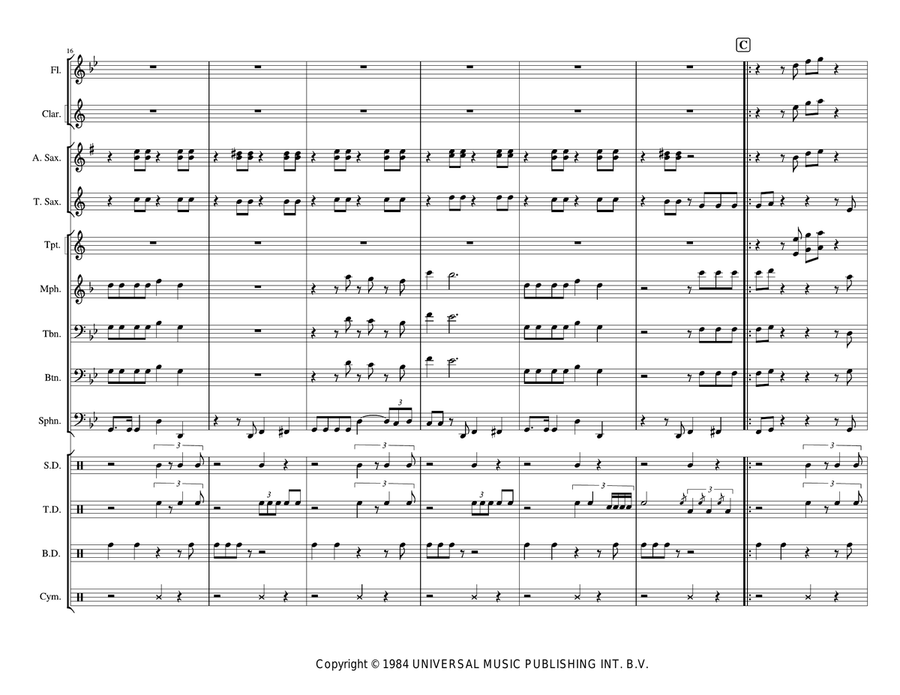 Tribute To Bob Marley Marching Band scores gallery preview page 4