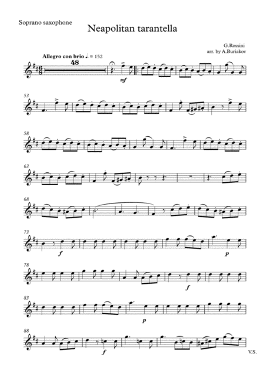 Neapolitan Tarantella (instrument in Bb) Small Ensemble scores gallery preview page 2