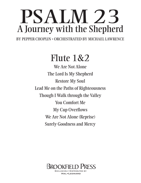Psalm 23 - A Journey With The Shepherd - Flute 1 & 2