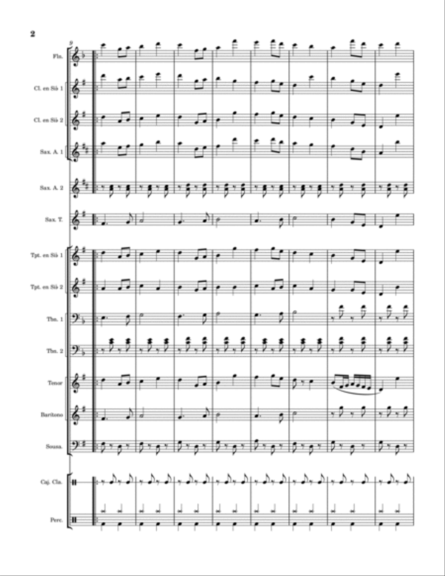 Gerardo Barrios Concert Band scores gallery preview page 2