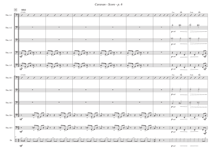 Caravan Trombone scores gallery preview page 6