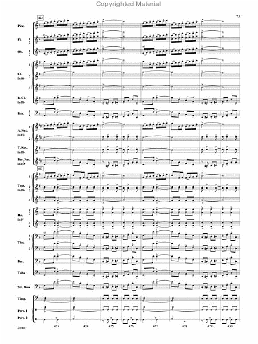 William Tell Overture Concert Band scores gallery preview page 74