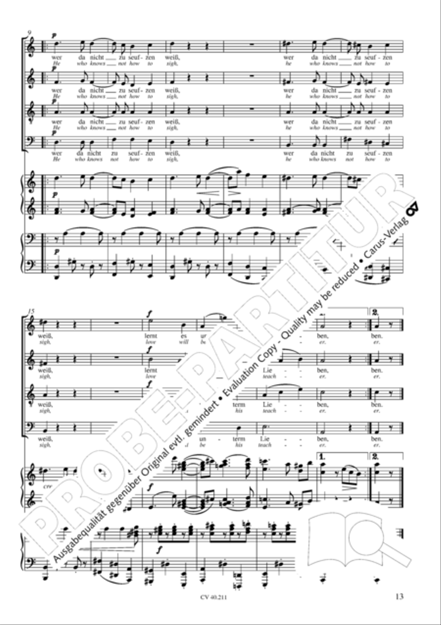 Liebeslieder-Walzer, Op. 52 Choir scores gallery preview page 14