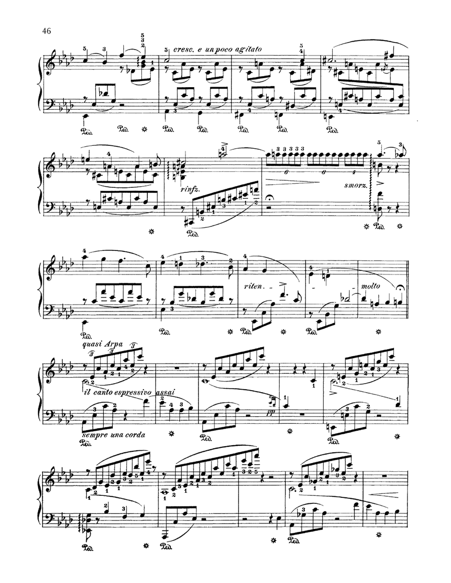 Liebestraum No. 1 In A-Flat Major Piano Solo scores gallery preview page 3