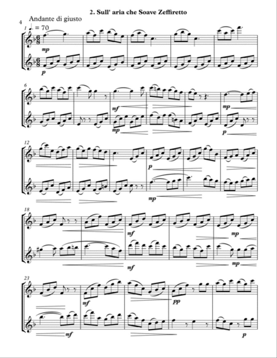Eight Arias From Mozart's Marriage Of Figaro For Flute Duet Flute Duet scores gallery preview page 5