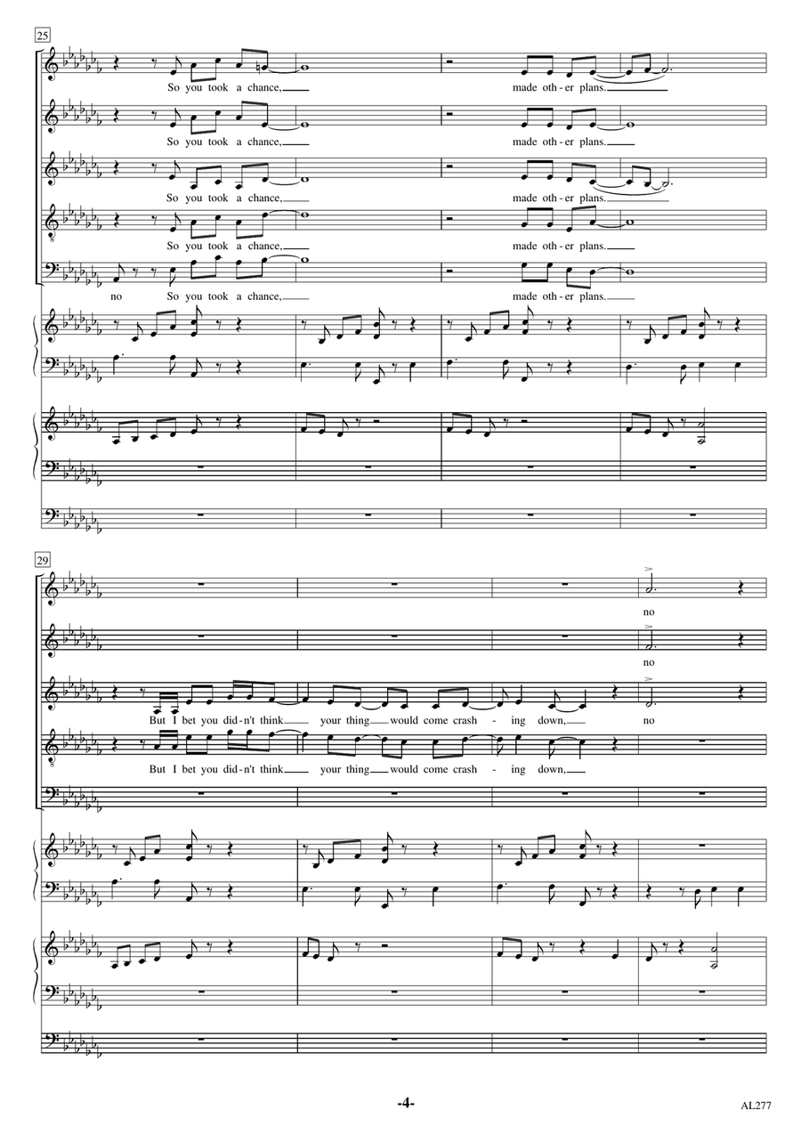 Cry Me A River Cry Me A River 4-Part scores gallery preview page 4