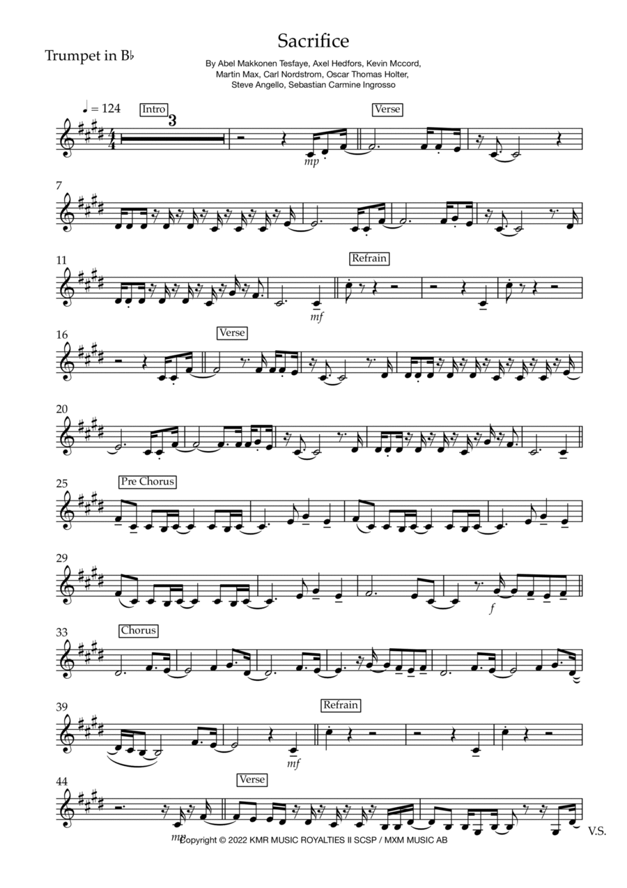 Sacrifice Brass Ensemble scores gallery preview page 1