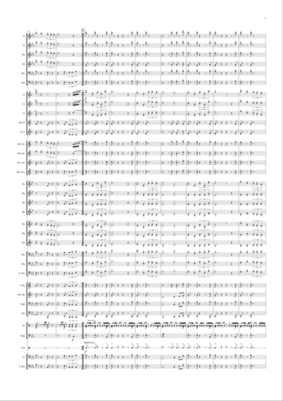 Fantasy on an Old French Song Concert Band scores gallery preview page 6