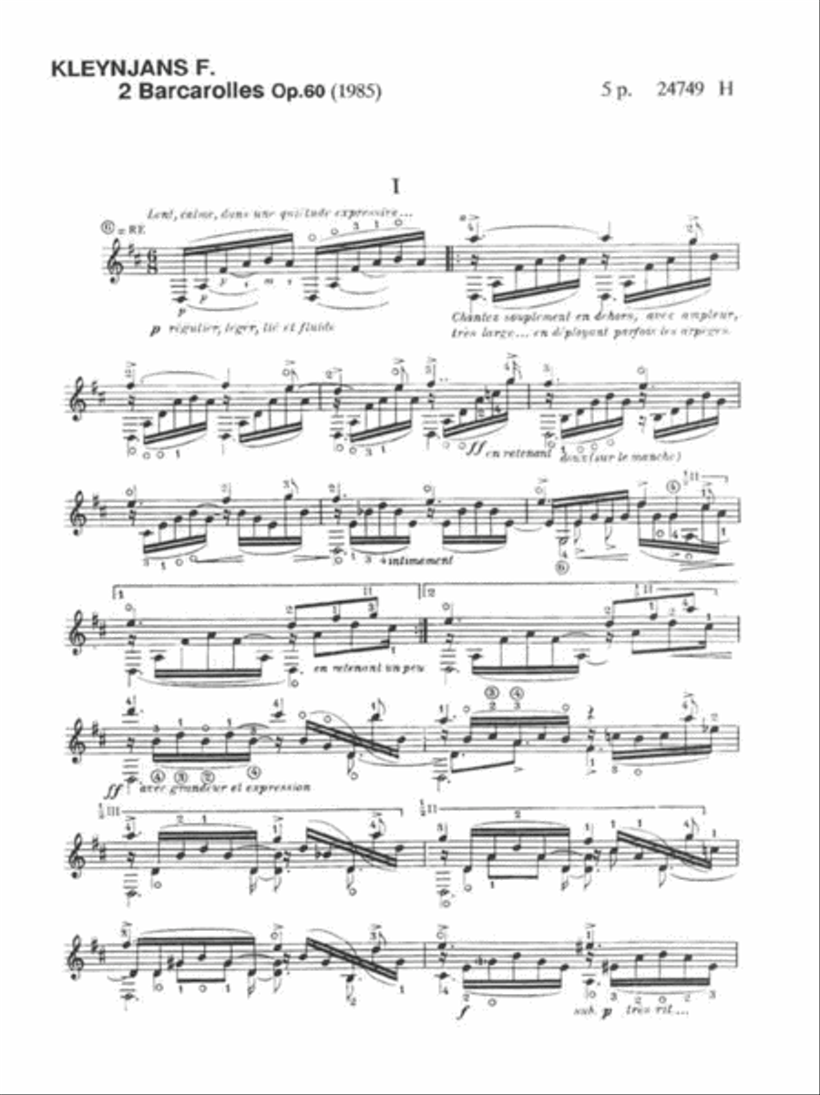 Barcarolles (2) Acoustic Guitar scores gallery preview page 2