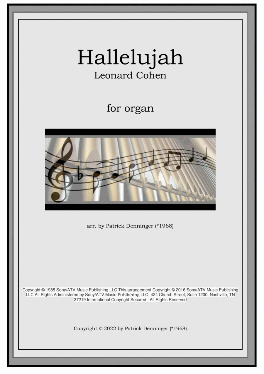 Hallelujah Organ Solo scores gallery preview page 1