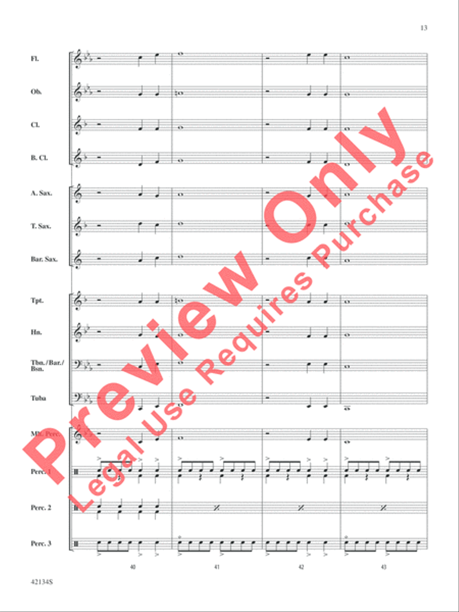 Warp Speed Concert Band scores gallery preview page 13
