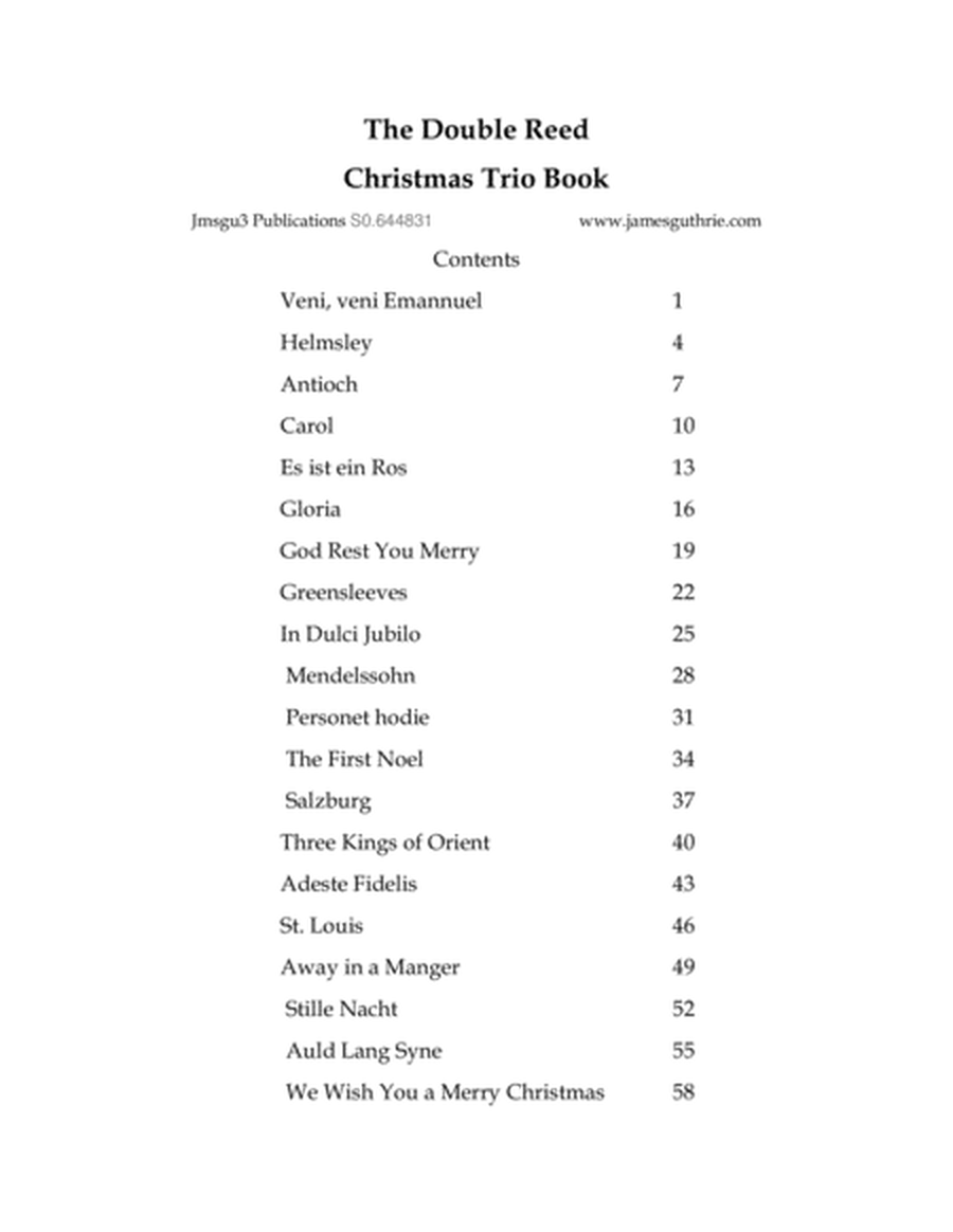 The Double Reed Christmas Trio Book image number null