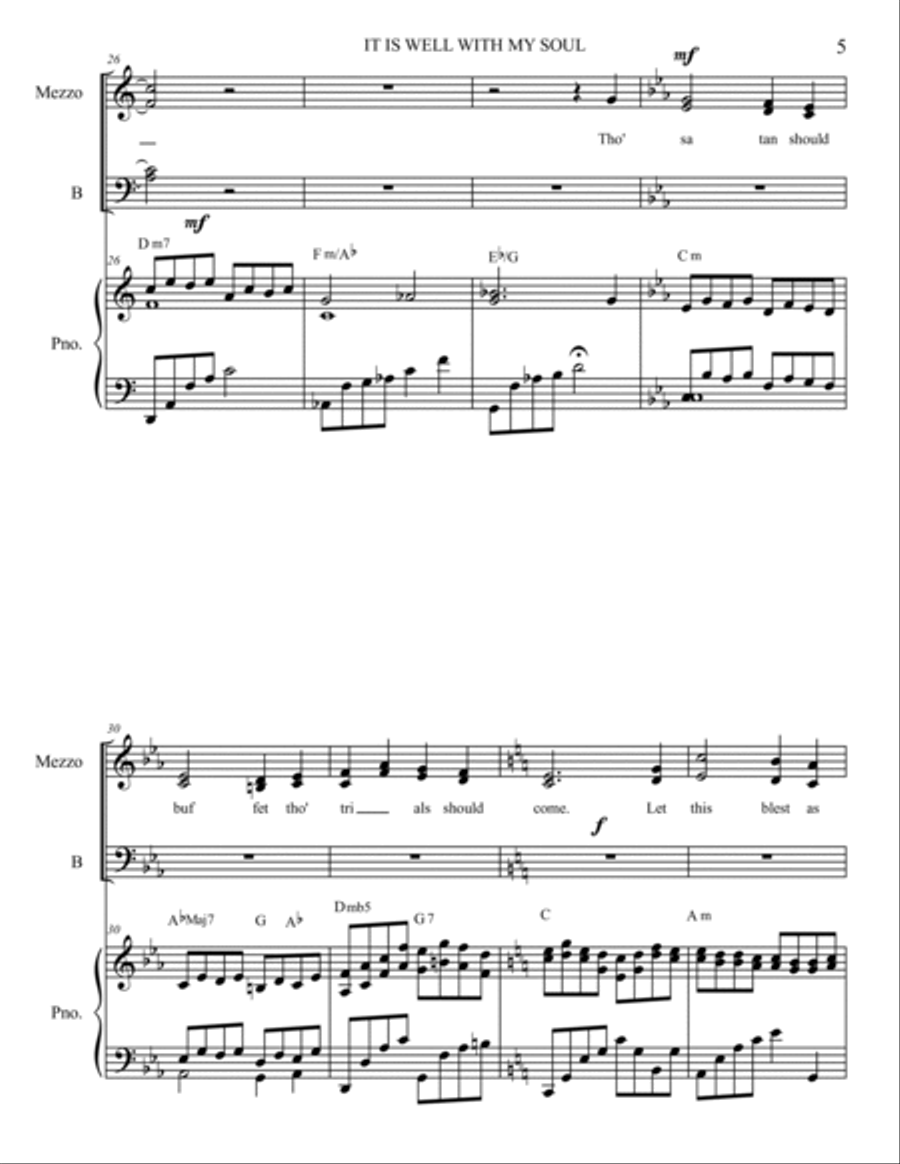 It is Well With My Soul Choir SATB 4-Part scores gallery preview page 5