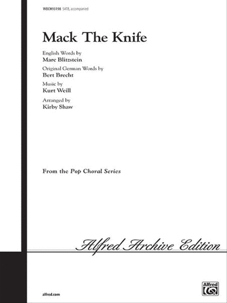 Mack the Knife Mack the Knife 4-Part scores gallery preview page 1