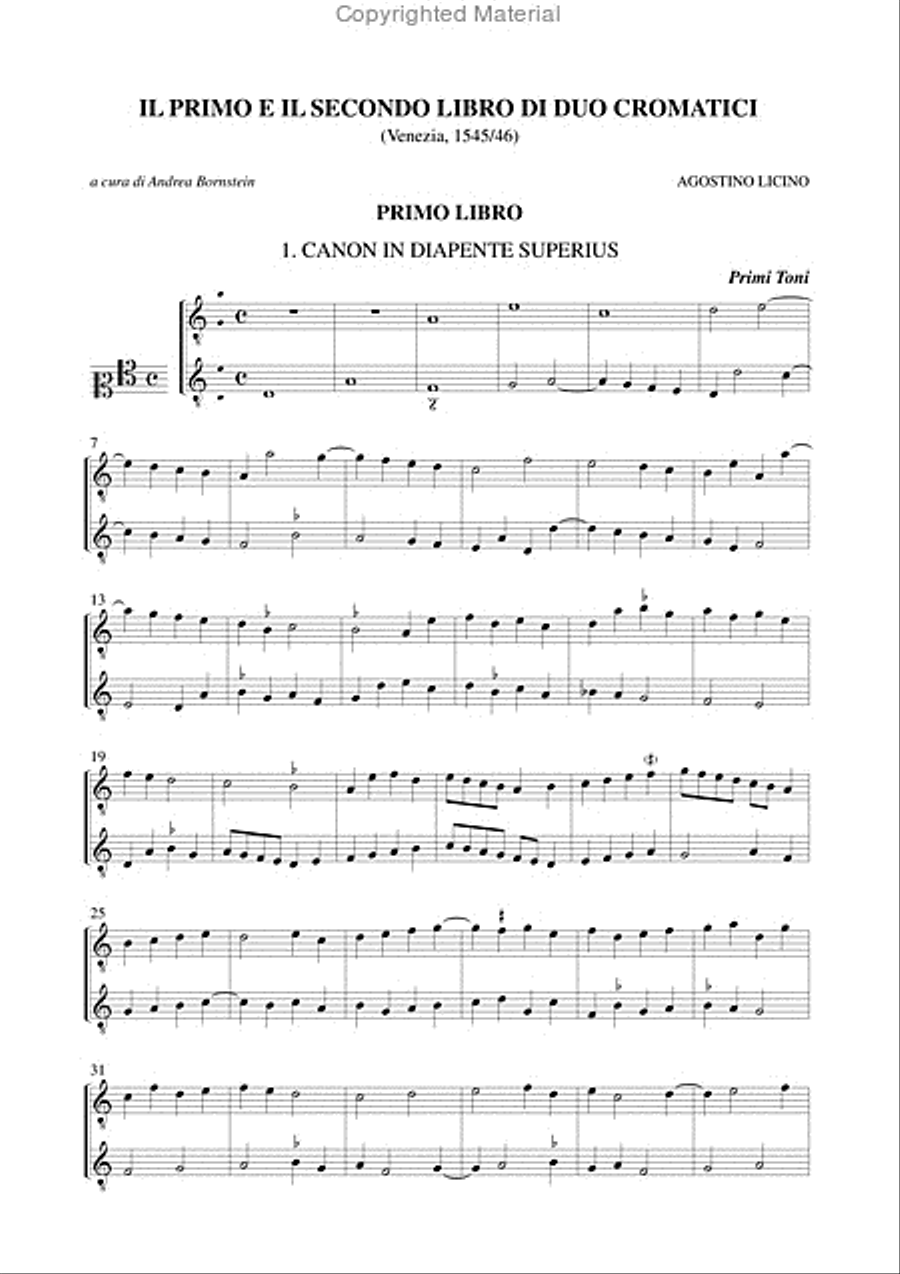 Il Primo e Secondo Libro di Duo cromatici (Venezia 1545/46) Score scores gallery preview page 2