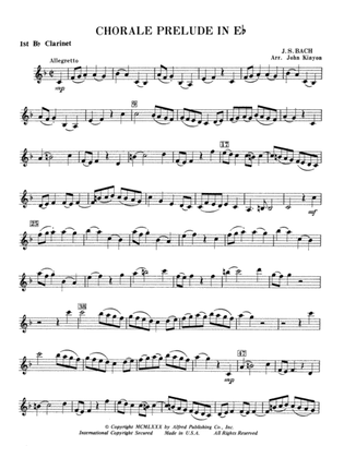 Chorale Prelude in E-Flat: 1st B-flat Clarinet