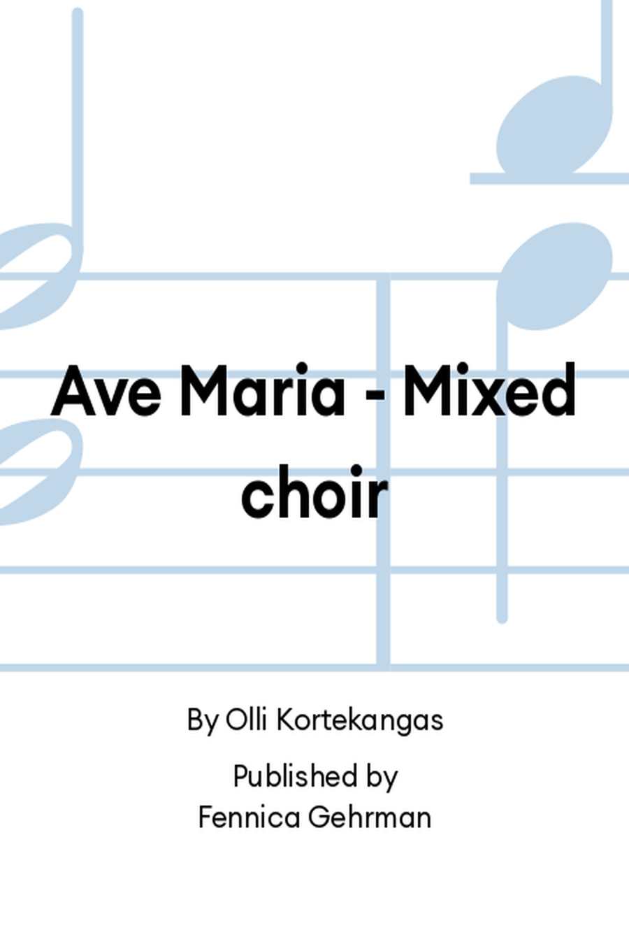 Ave Maria - Mixed choir Mixed Choir scores gallery preview page 1