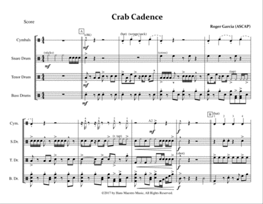 Crab Cadence Large Ensemble scores gallery preview page 2