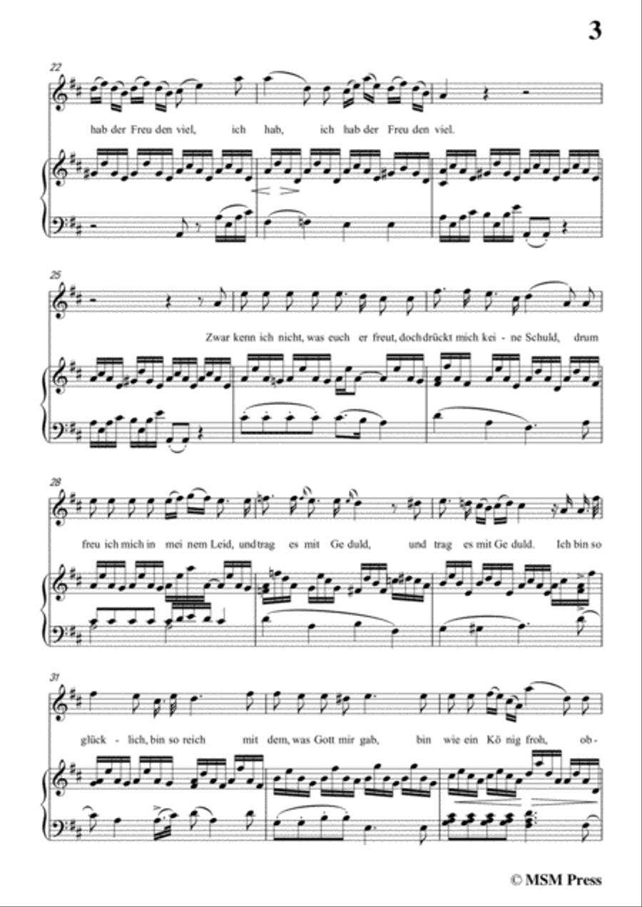 Schubert-Der Blinde Knabe,Op.101,in D Major,for Voice&Piano Voice scores gallery preview page 5