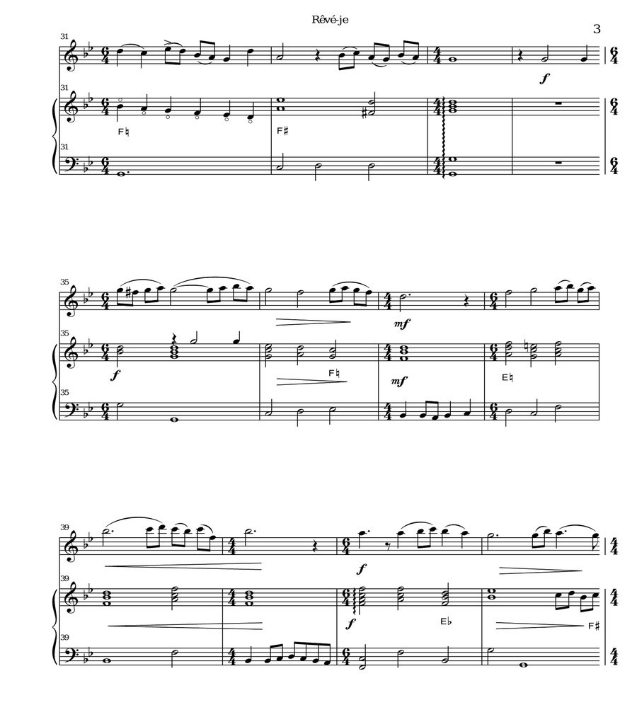 Rêvé-je (Am I dreaming) for alto recorder and harp image number null