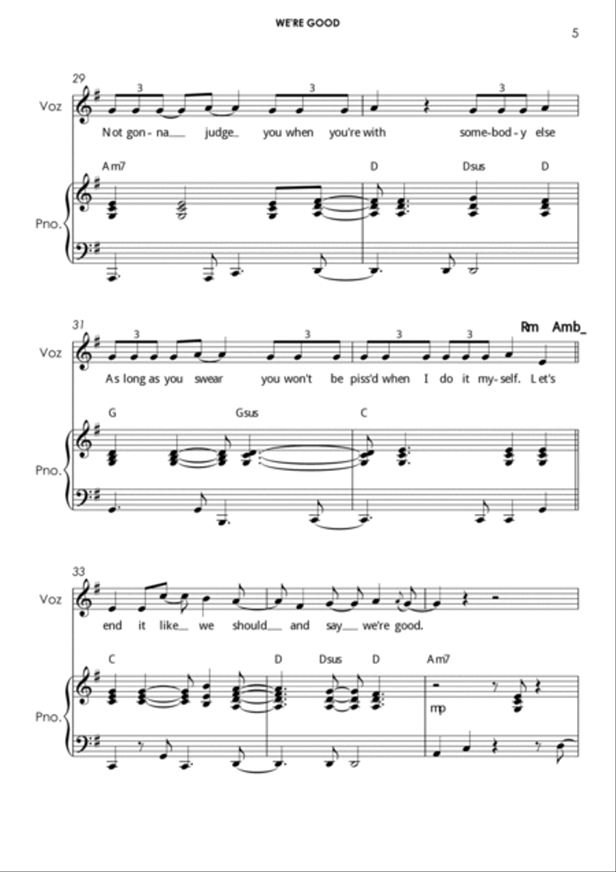 We're Good Voice scores gallery preview page 5