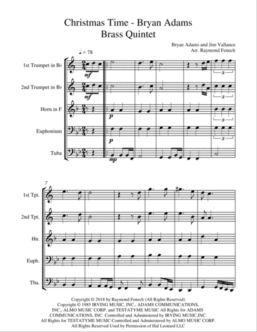 Christmas Time Brass Ensemble scores gallery preview page 4