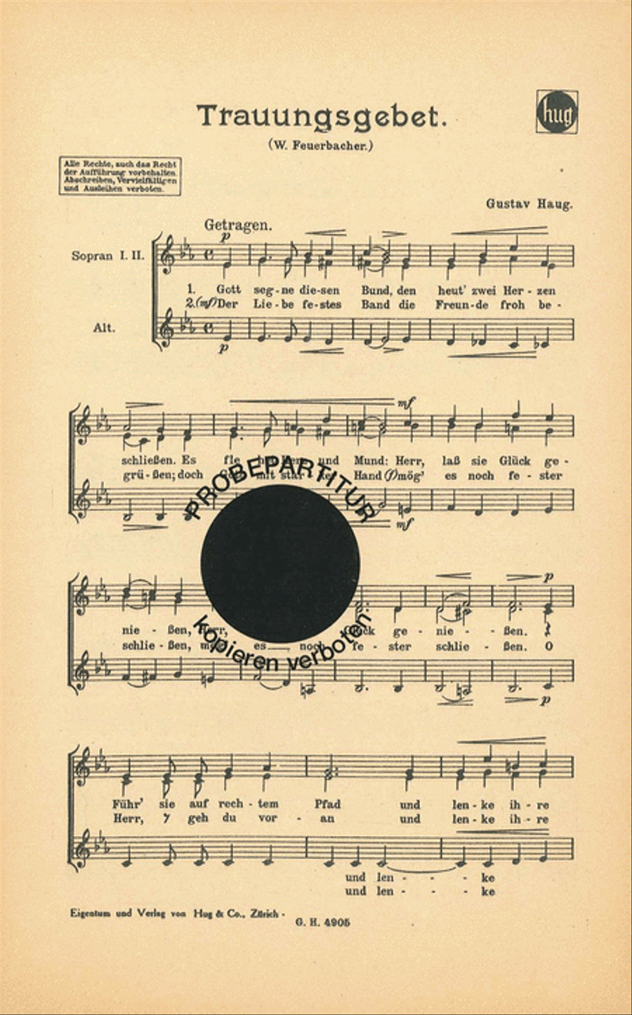 Trauungsgebet Trauungsgebet Women's Choir scores gallery preview page 1
