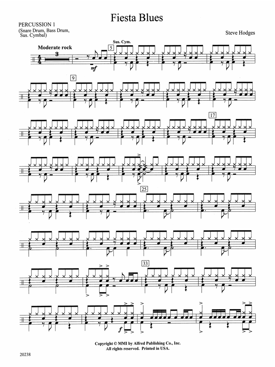 Fiesta Blues: 1st Percussion