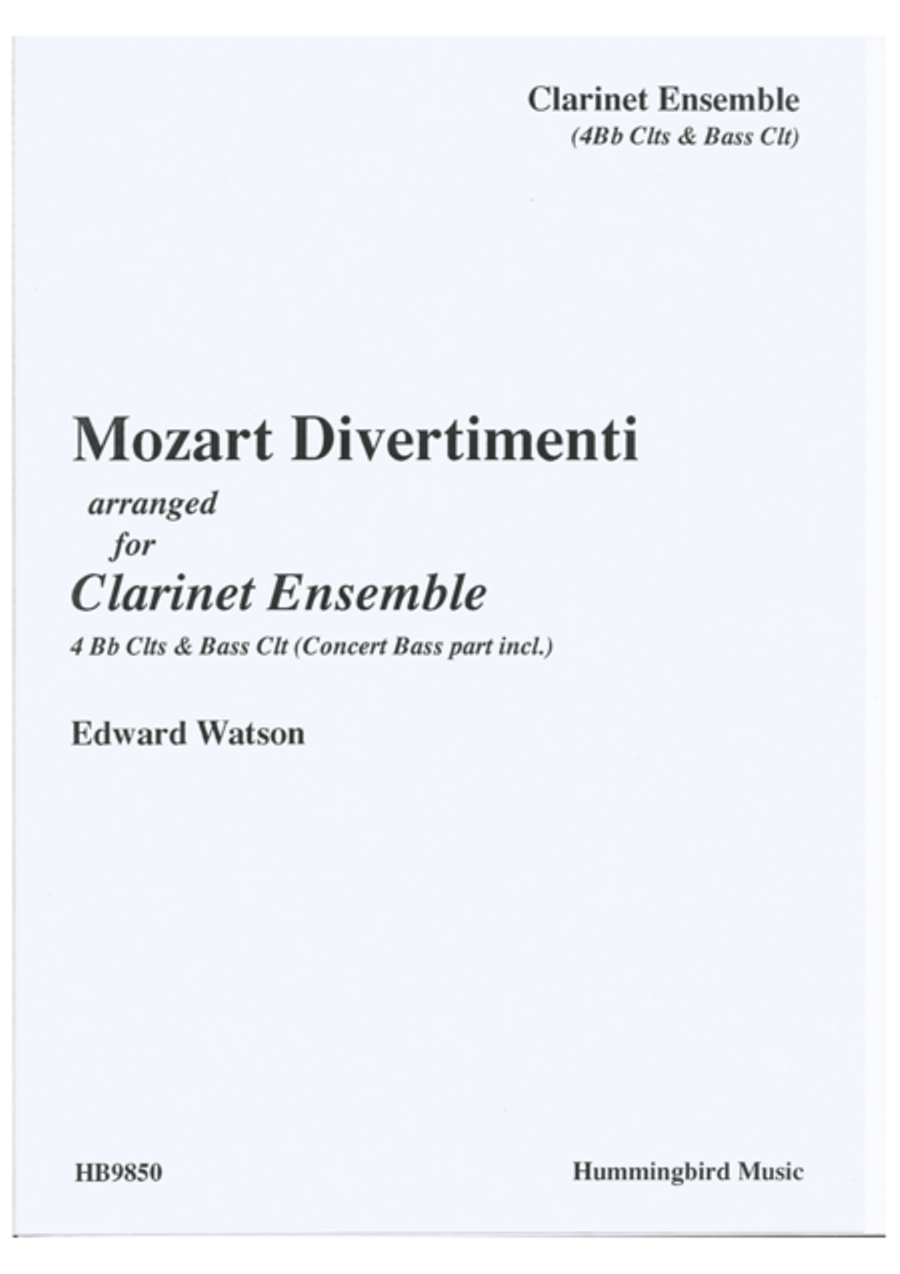 Mozart - Divertimenti Clarinet Quartet scores gallery preview page 2