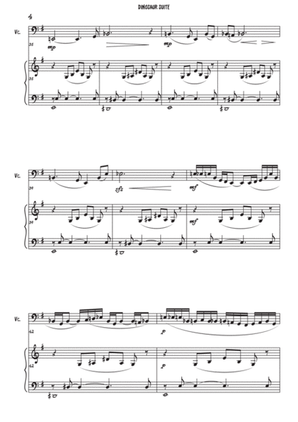 Dinosaur Suite for Solo Cello & Piano image number null