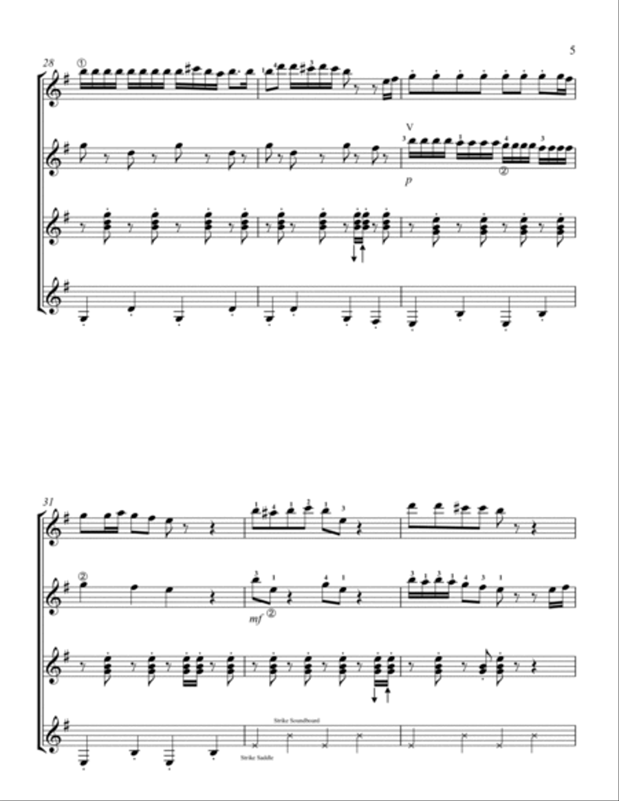 Angry Birds Theme Acoustic Guitar scores gallery preview page 6