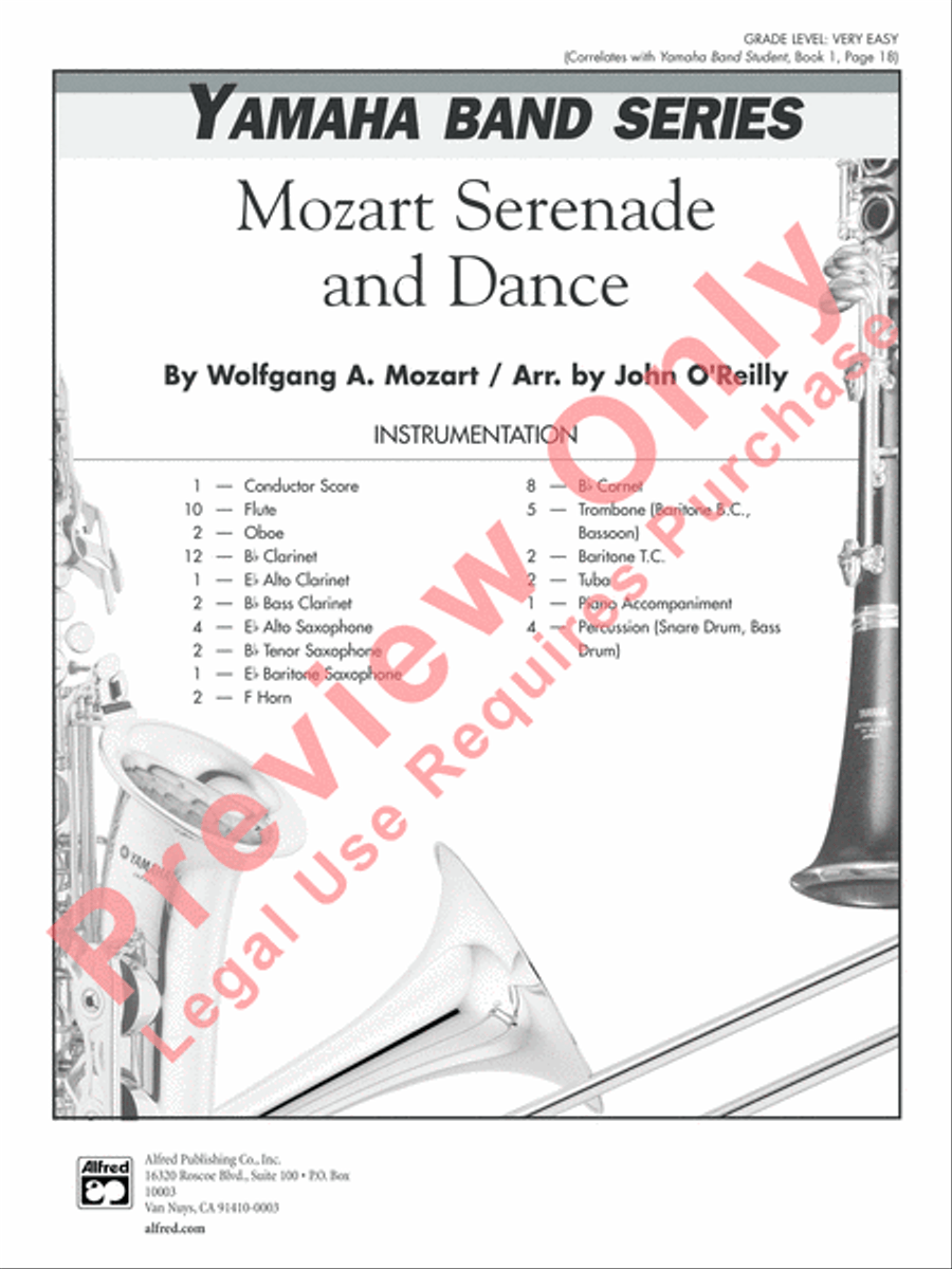 Mozart Serenade and Dance Concert Band scores gallery preview page 2