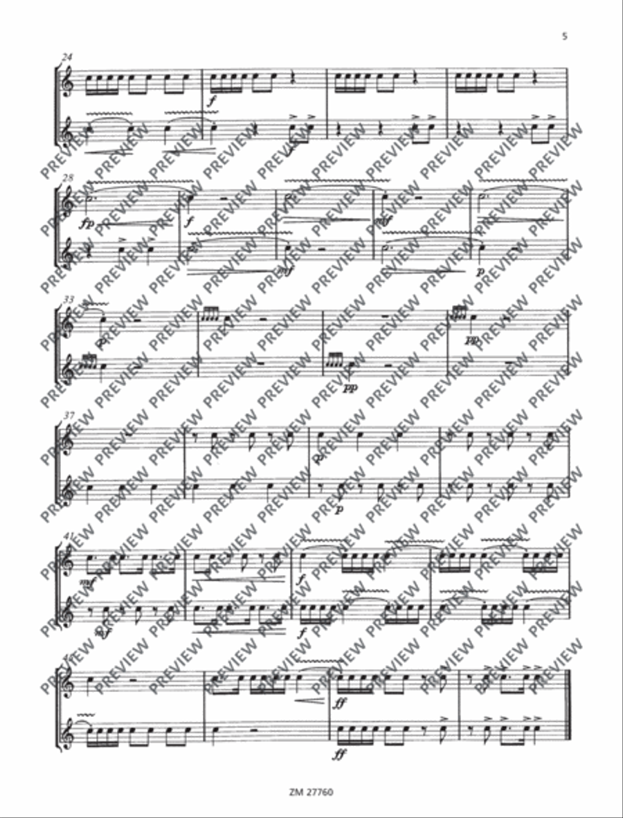 Fifteen Études Snare Drum scores gallery preview page 6